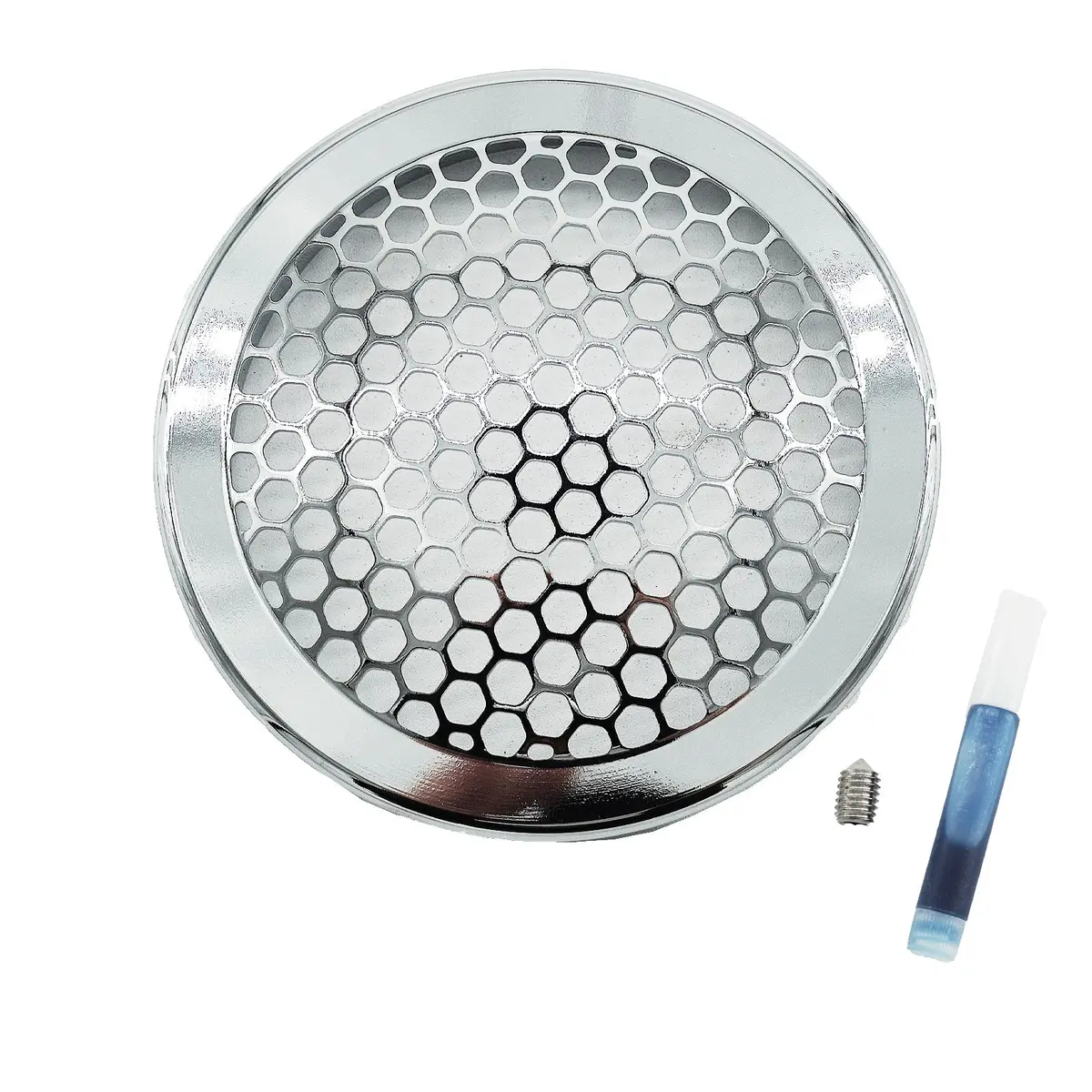 Polished Billet 4" Inch Turbo Inlet Guard Velocity Stack Adapter Bellmouth Intake Hex 1