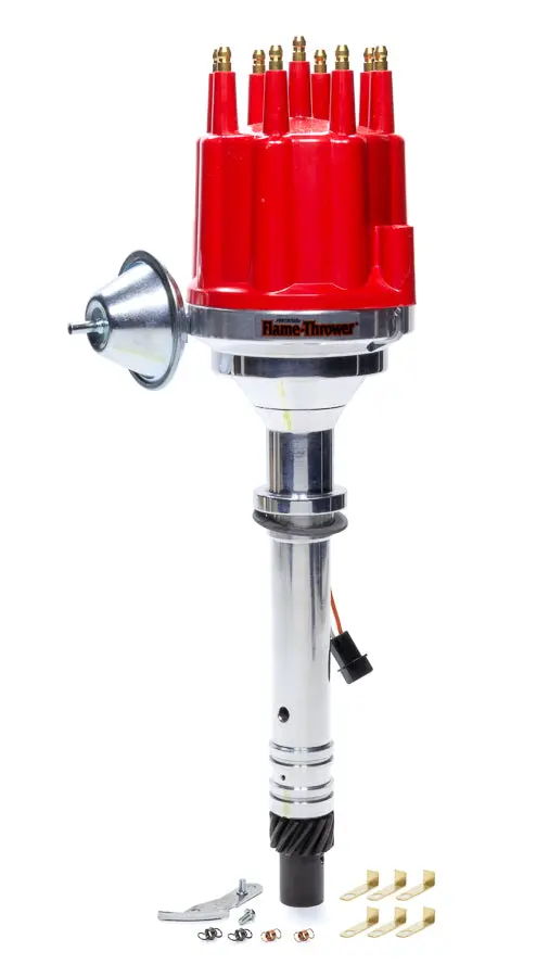 Billet Distributor Chevy V8 - Red Male Cap 1