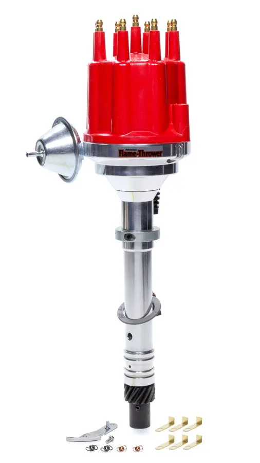 Billet Distributor Chevy V8 - Red Male Cap 1