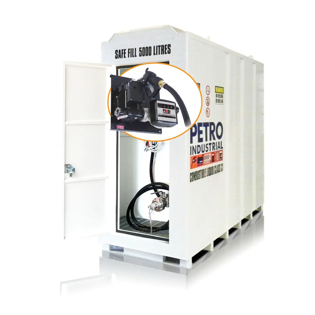 5,000L Safe Fill Ps5 Store Self Bunded Tank With Piusi St Pump Kit 1