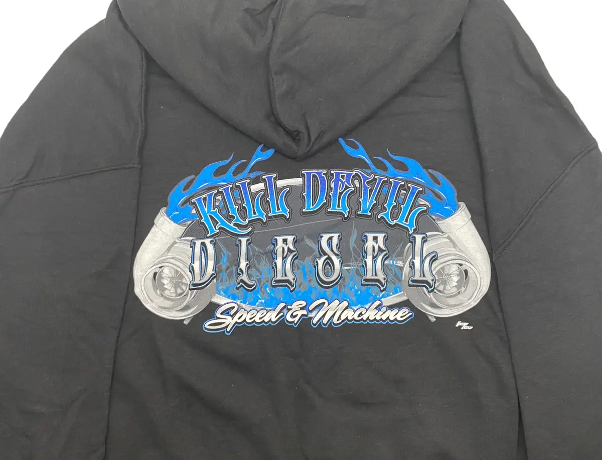 Kill Devil Diesel Blue Flame Hoodie 1