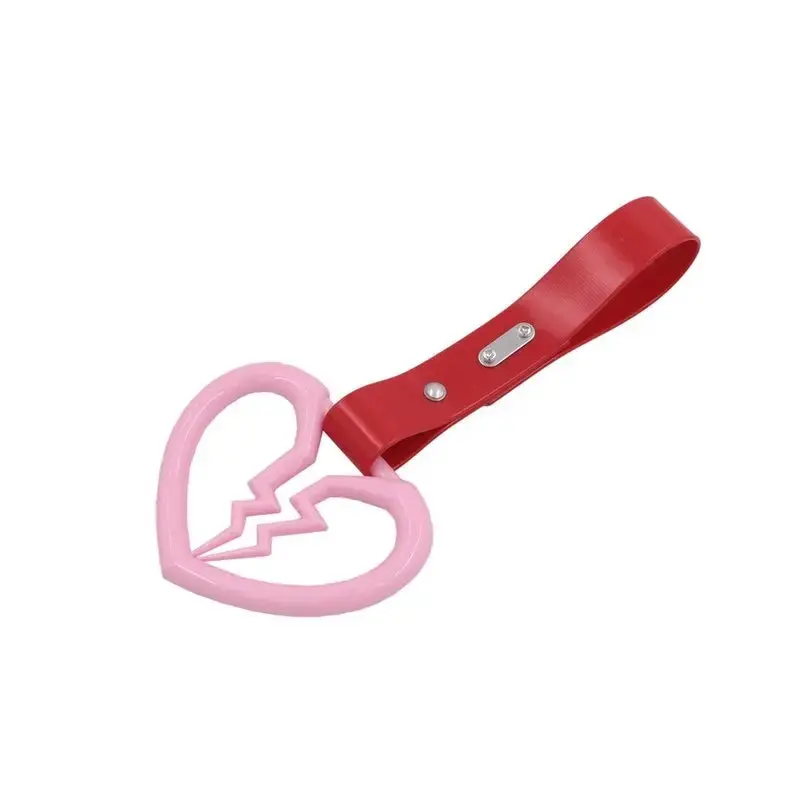 Pink Broken Heart Tsurikawa Pink Pvc Strap 1