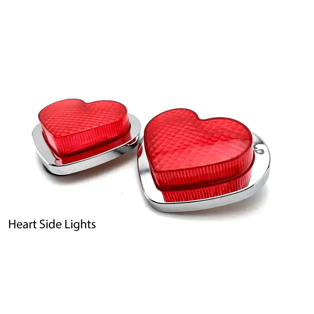 Pink Led Heart Shape Side Marker Indicators (Pair) 1