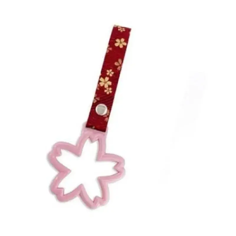 Pink Sakura Blossom Strap Tsurikawa (Red Blossom Strap) 1