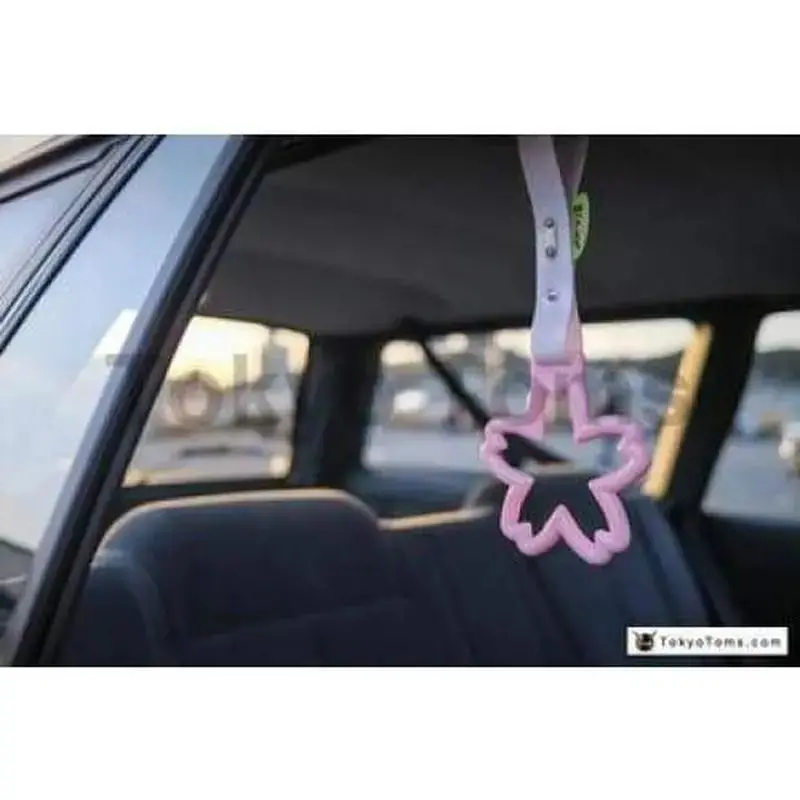 Pink Sakura Blossom White Strap Tsurikawa 1