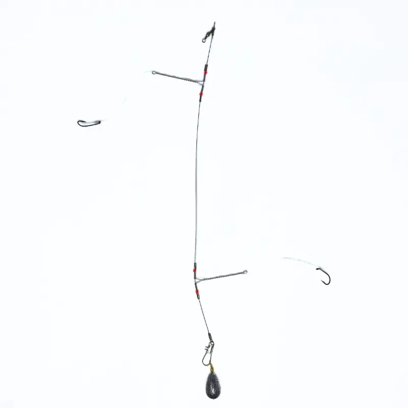 Fully Rigged Bottom Rig With Plain Shank Hooks 1
