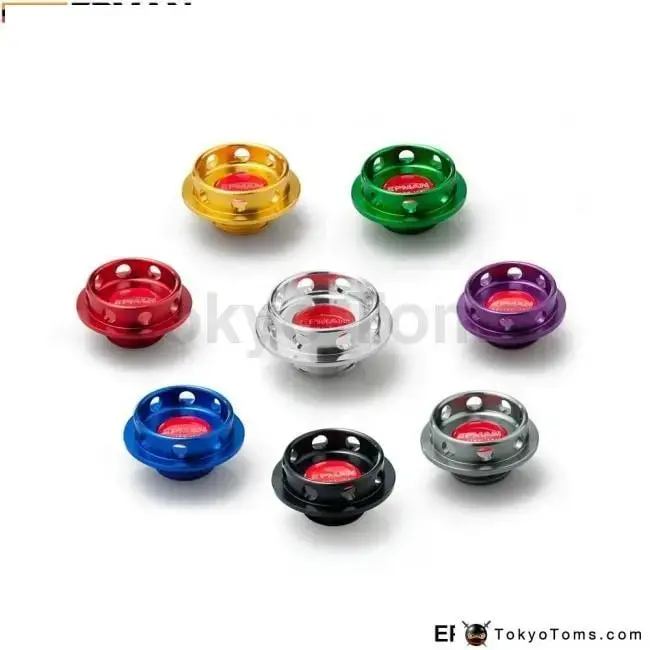 Power Oil Fuel Filter Racing Engine Tank Cap Cover For Honda Acura Integra 1