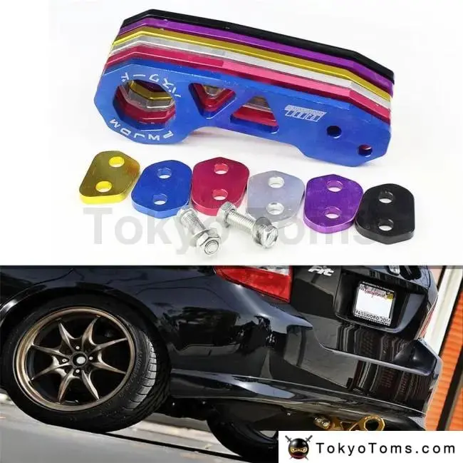 Jdm Style Racing Car Rear Tow Hook Aluminum Alloy Rear Tow Hook Blue/Red/Silver/Black/Gold/Purple 1