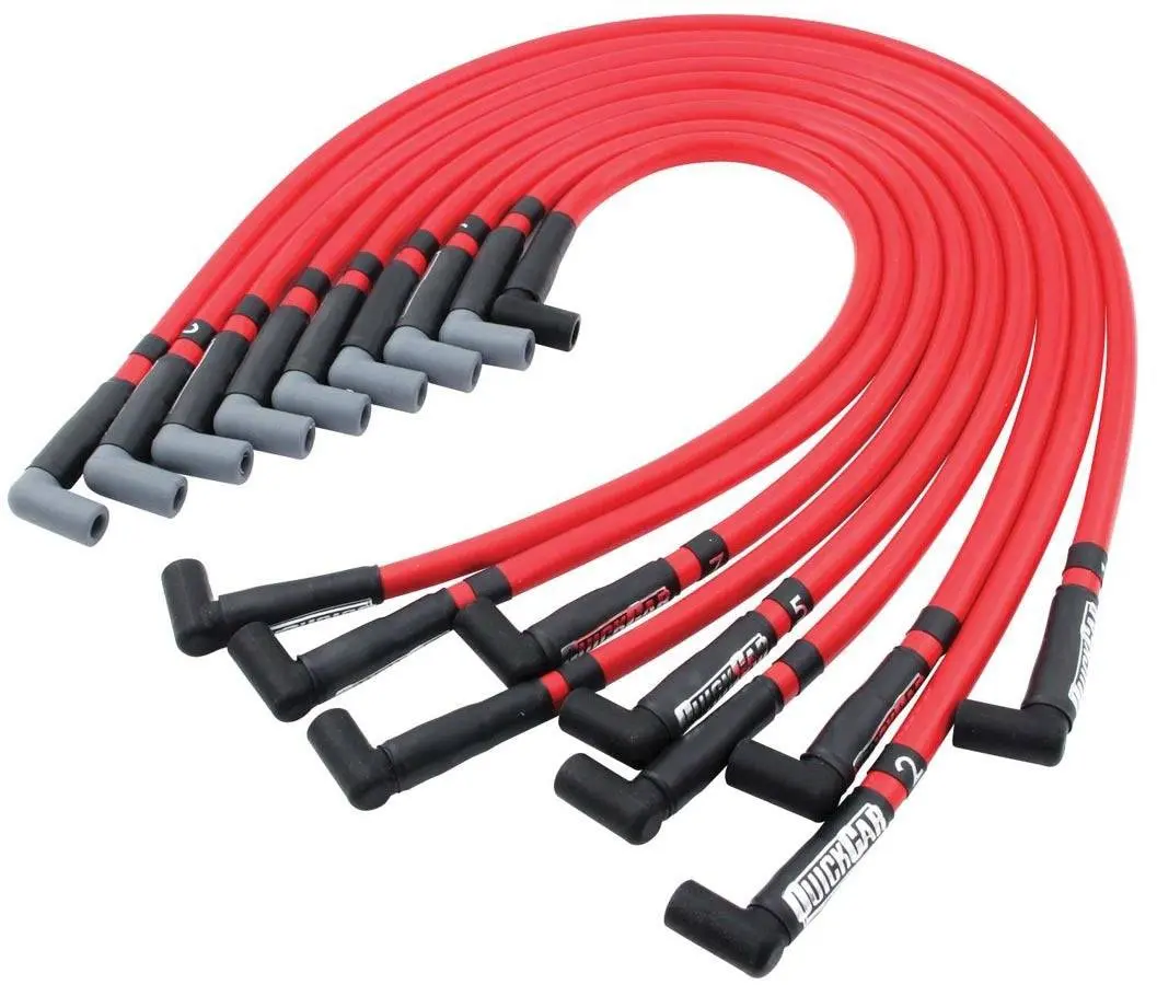Quickcar Spark Plug Wire Set - Sbc Red W/O Coil Wire 1