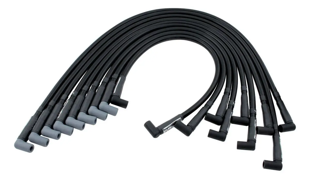 Quickcar Spark Plug Wire Set - Sbc Blk W/24In Coil Wire 1