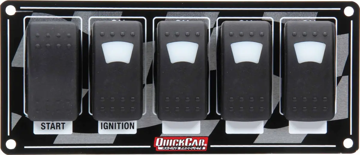 Quick Car Ignition Panel W/ Rocker Switches & Lights 1