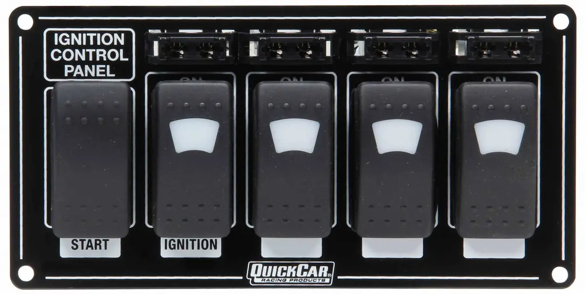 Quick Car Ignition Panel W/Start But. 5 Acc. Circut Brkr 1