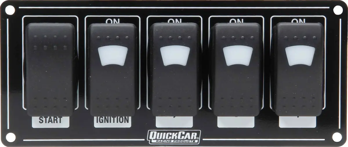 Quick Car Ignition Panel W/Start But. 5 Acc. Circut Brkr 1