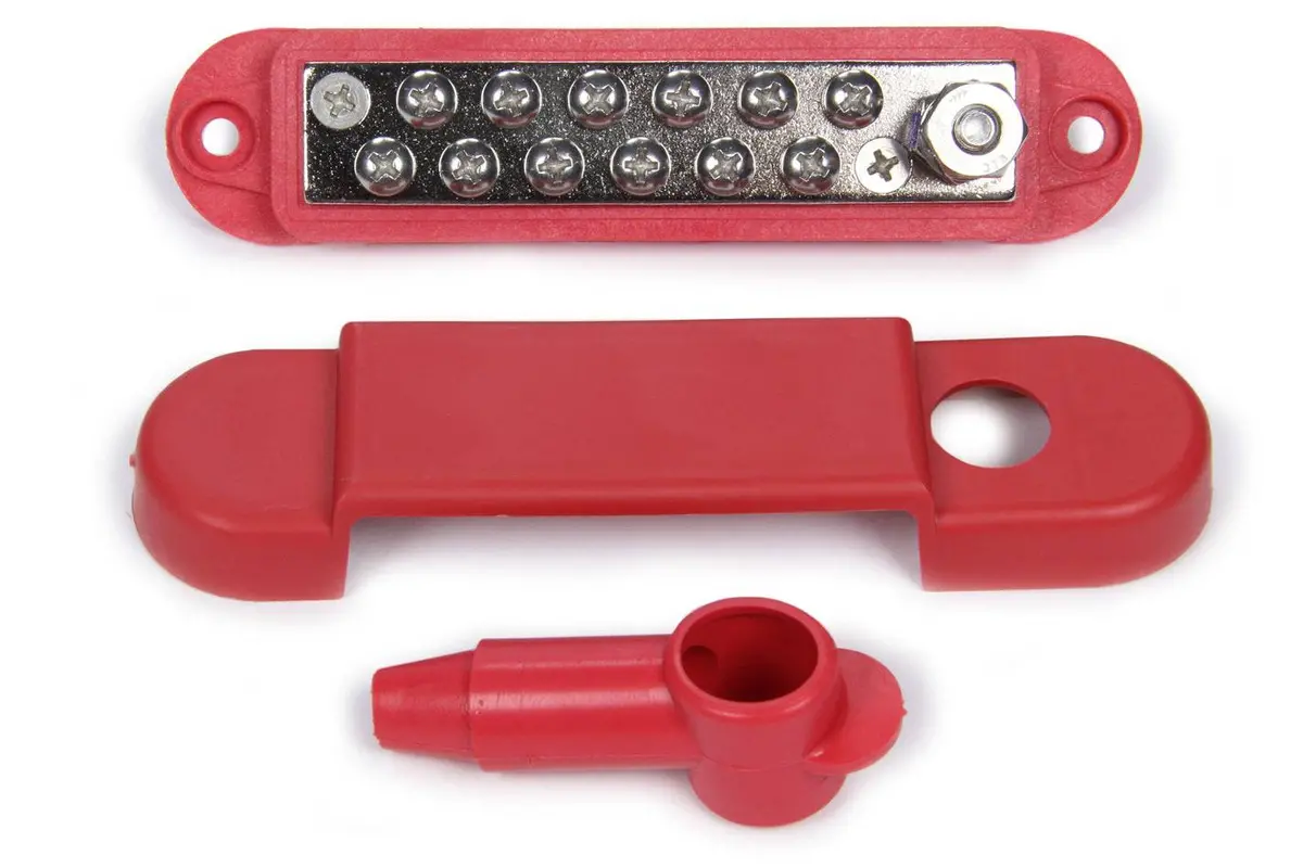 Quickcar Red Terminal Buss Bar W/Covers 1