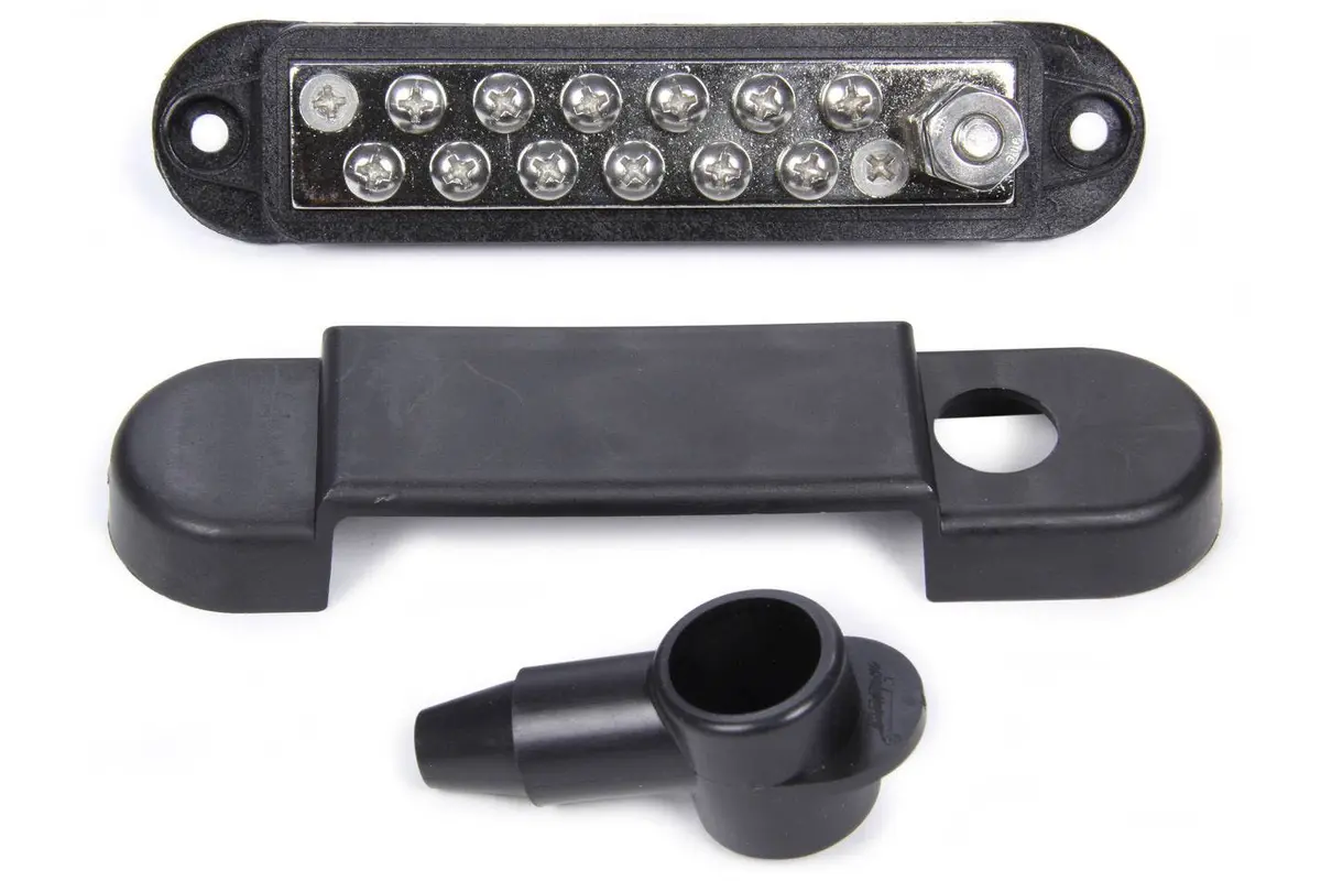 Quickcar Black Terminal Buss Bar W/Covers 1