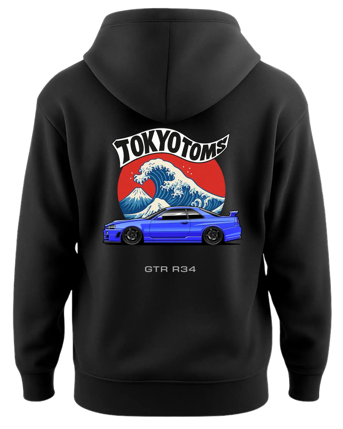 Tokyo Toms Nissan Gtr R34 Wave Hoodie 1