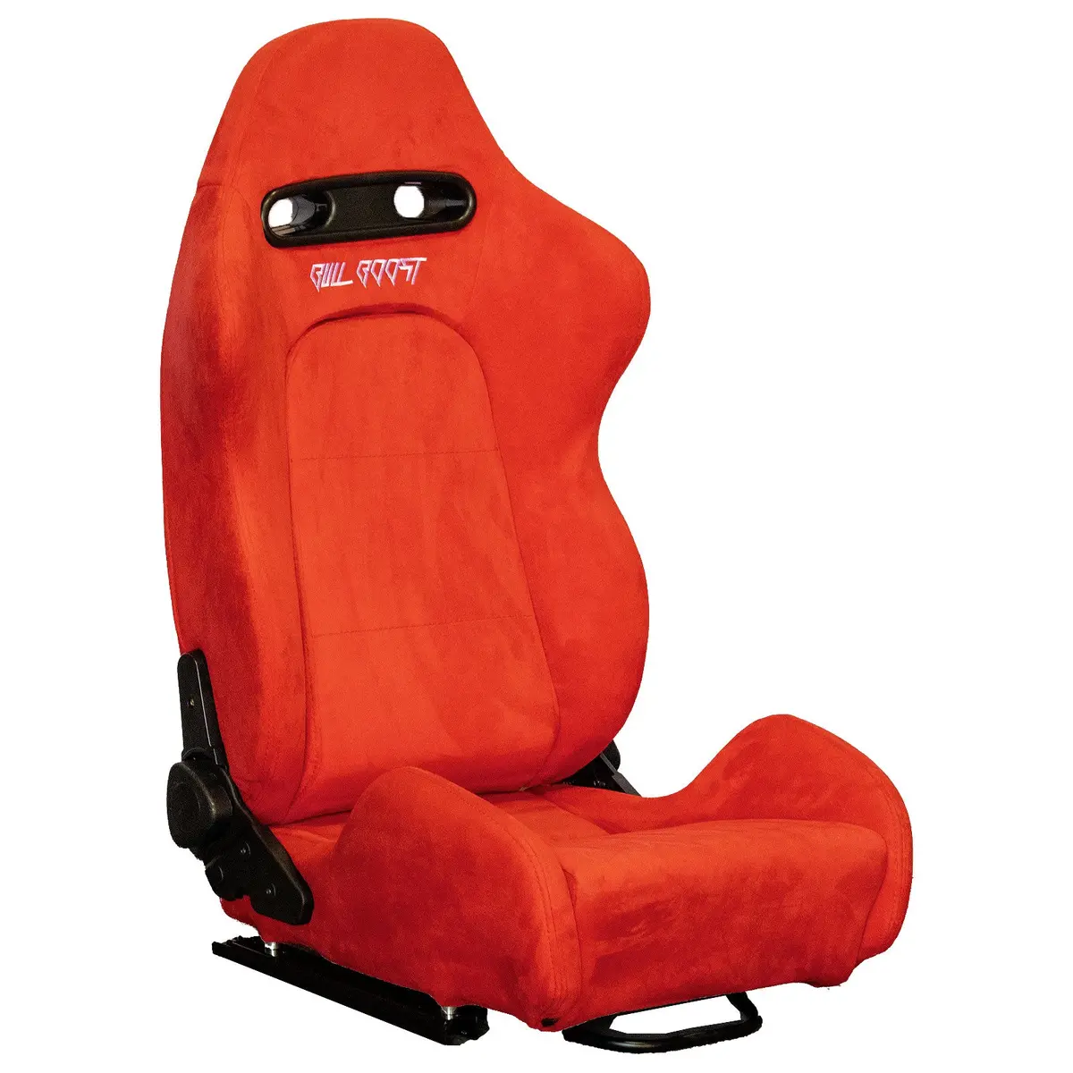 Inferno Red Universal Adjustable Black Luxury Racing Sr3 Style Alcantara Seat 1