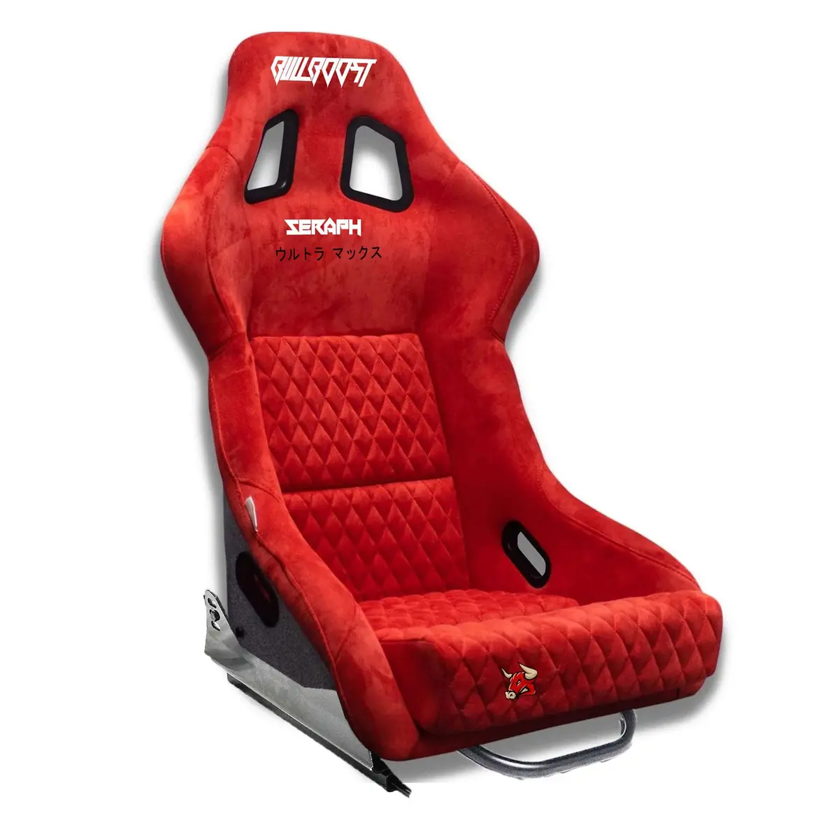 Red Bull Boost Adjustable Racing Lowered Ultra Max Bucket Seat With Slider Rails 1