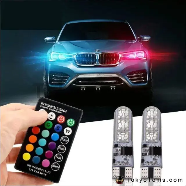 Remote Control T10 Led Rgb Bulbs 1