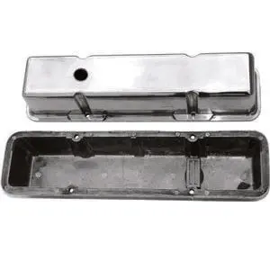 Rpc Chrome Alum Sbc Valve Covers Plain Pair 1