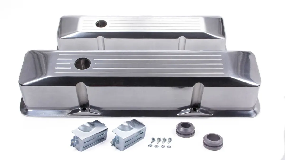 Sbc Alum Recessed Tall V/C Milled Polished 1