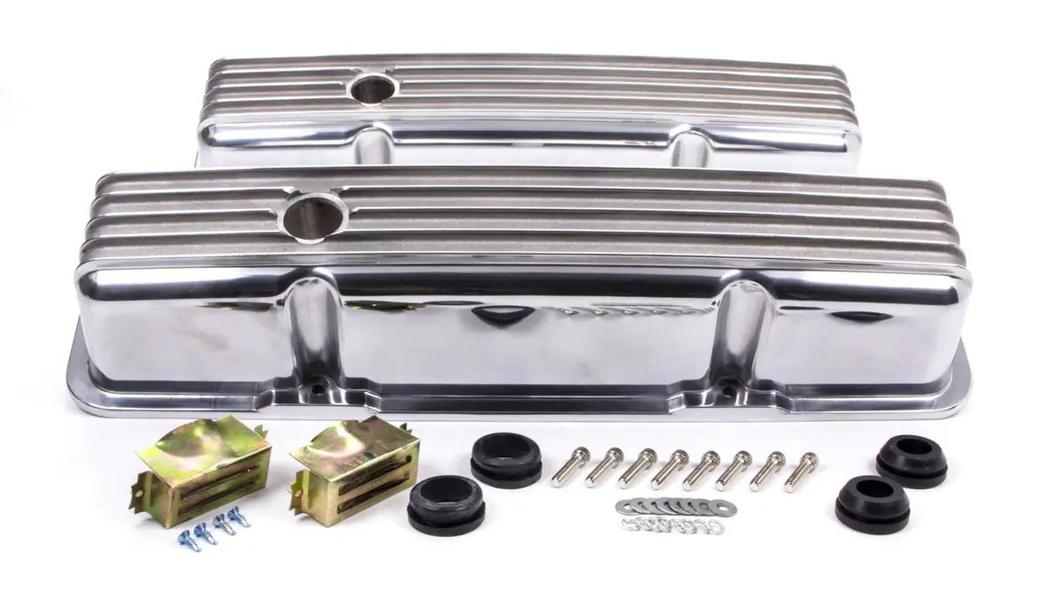 Sbc Alum Finned Tall V/C Polished 1