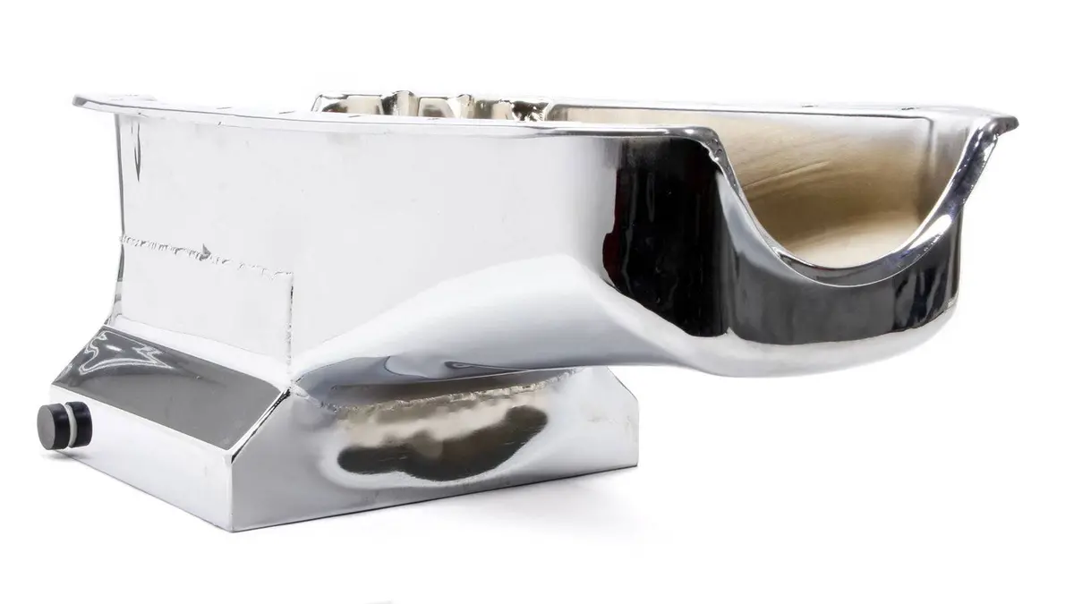 Racing Power 55-79 Sbc Steel Drag Race Oil Pan Chrome 1
