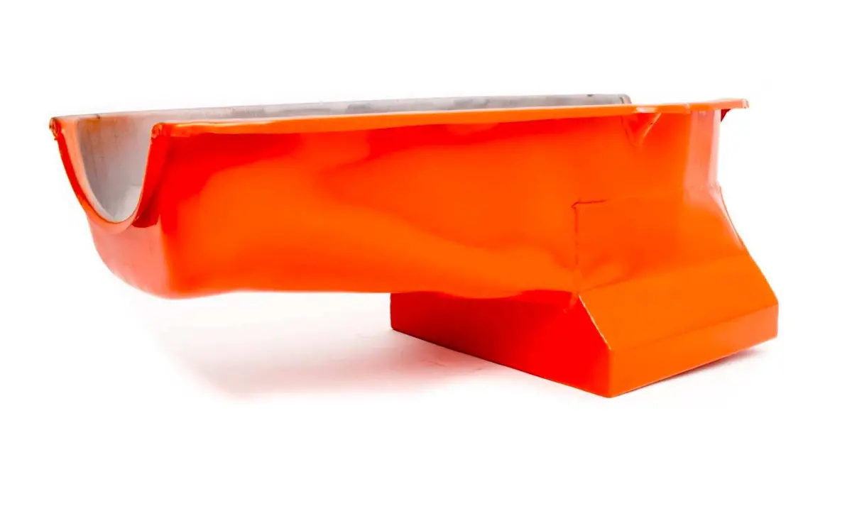 Racing Power 55-79 Sbc Steel Drag Race Oil Pan Orange 1