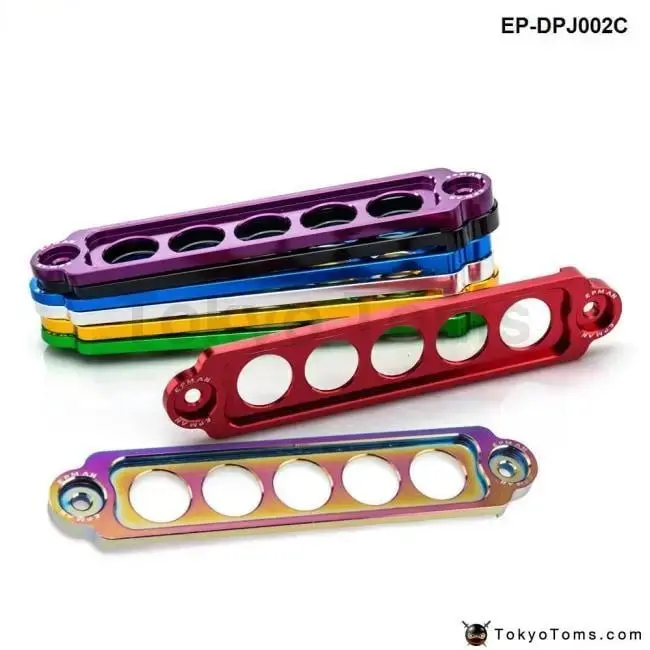 Racing Aluminum Battery Tie Down For Honda Civic Si 02-05 Gunmetal Replace For Jdm Style 1