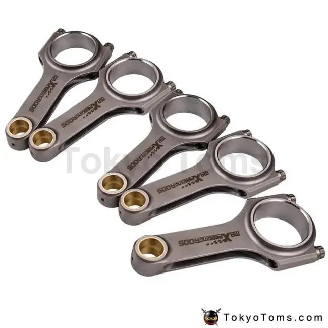 Racing Forged Connecting Rods Set Fit Volvo 850 C70 T5 2.3L B5234t Arp2000 Bolts 139.5Mm Center Length Floating Crankshaft Pin 1