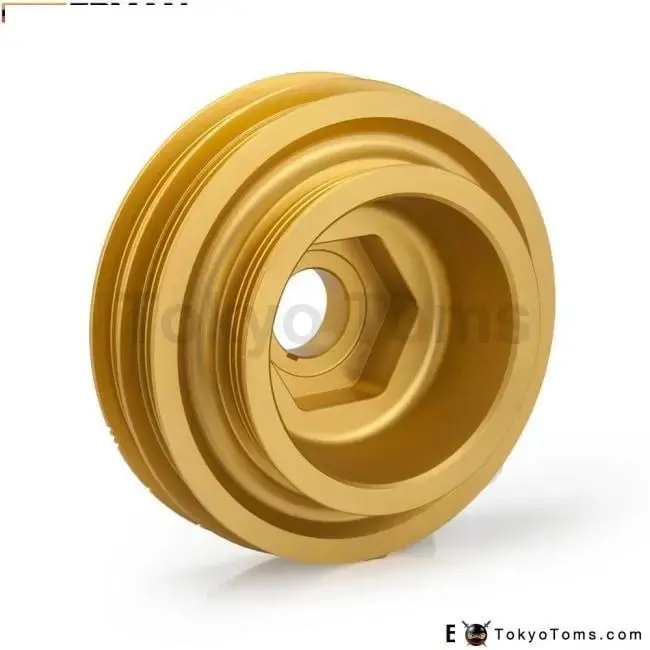 Racing Light Weight Aluminum Crankshaft Pulley For Honda Civic Si Integra B-Series 99-00 1