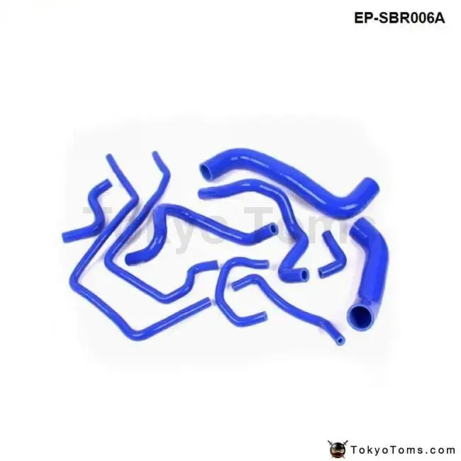 Racing Silicone Turbo Radiator Heater Hose Kit For Subaru Impreza Grb Sti Wrx 08-10 (10Pcs) 1