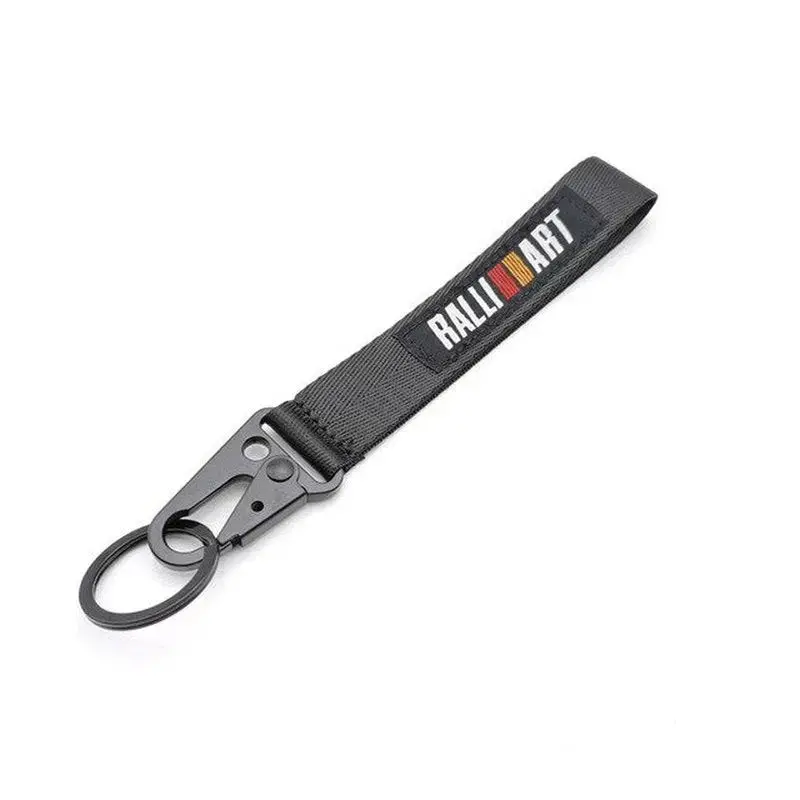 Ralliart Keychain Jet Tags Jdm Black 1