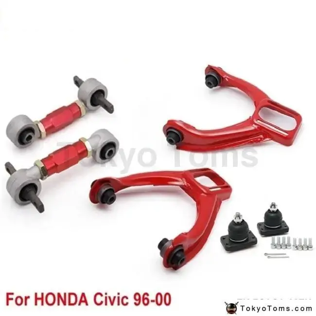 Rear Lower Control Arms+ Front Camber Kits Fits For Honda Civic Cx Si 1