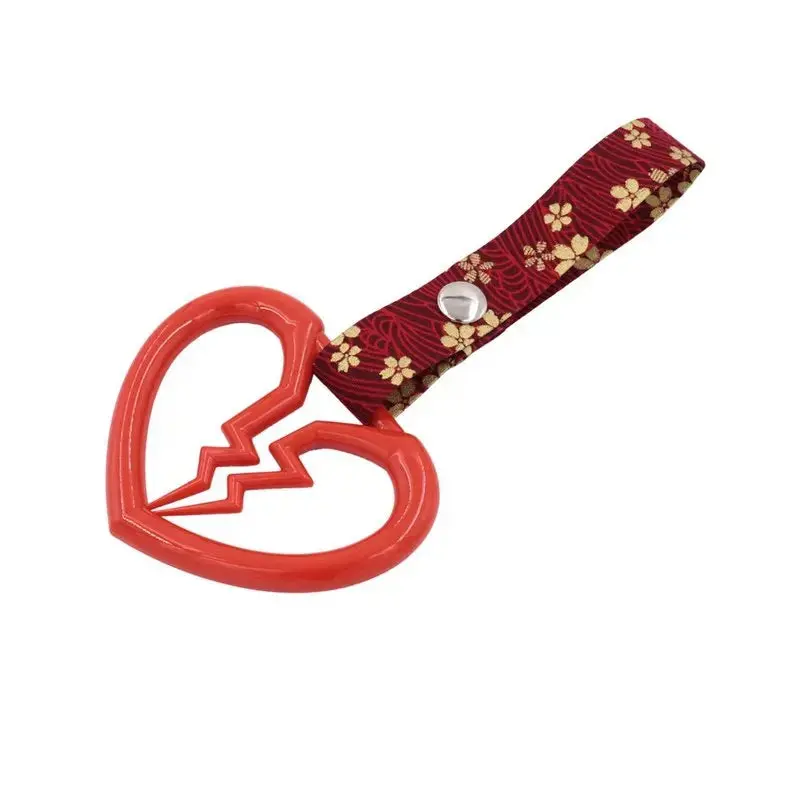 Red Broken Heart Tsurikawa Red Blossom Strap 1
