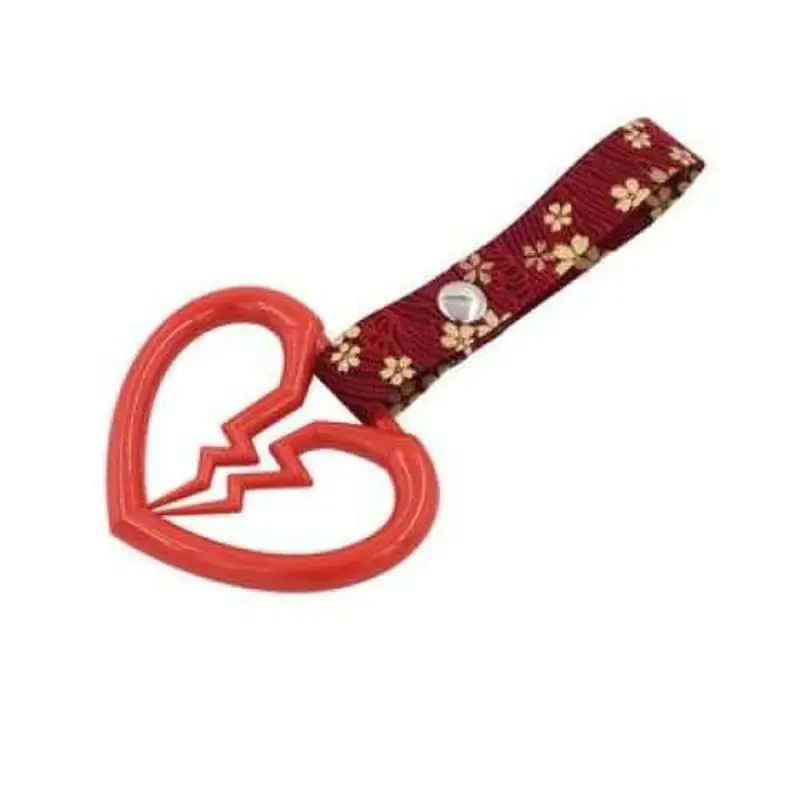 Red Broken Heart Tsurikawa Red Blossom Strap 1