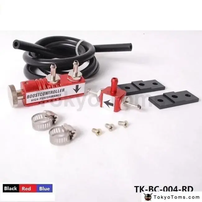Red Universal Adjustable Fit Most Turbocharge Car Manual Turbo Boost Controller Kit 1