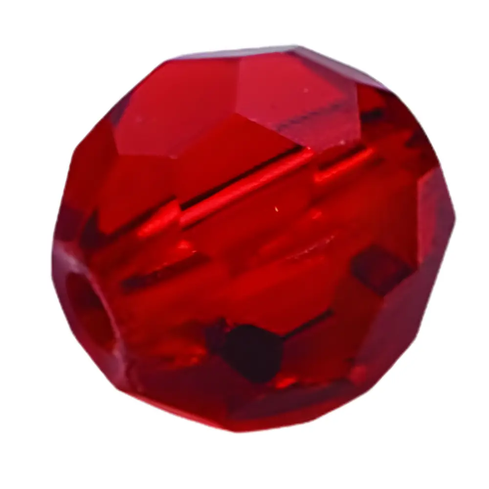 Eagle Claw Glass Beads - Red Faceted - 20 Pk. 1