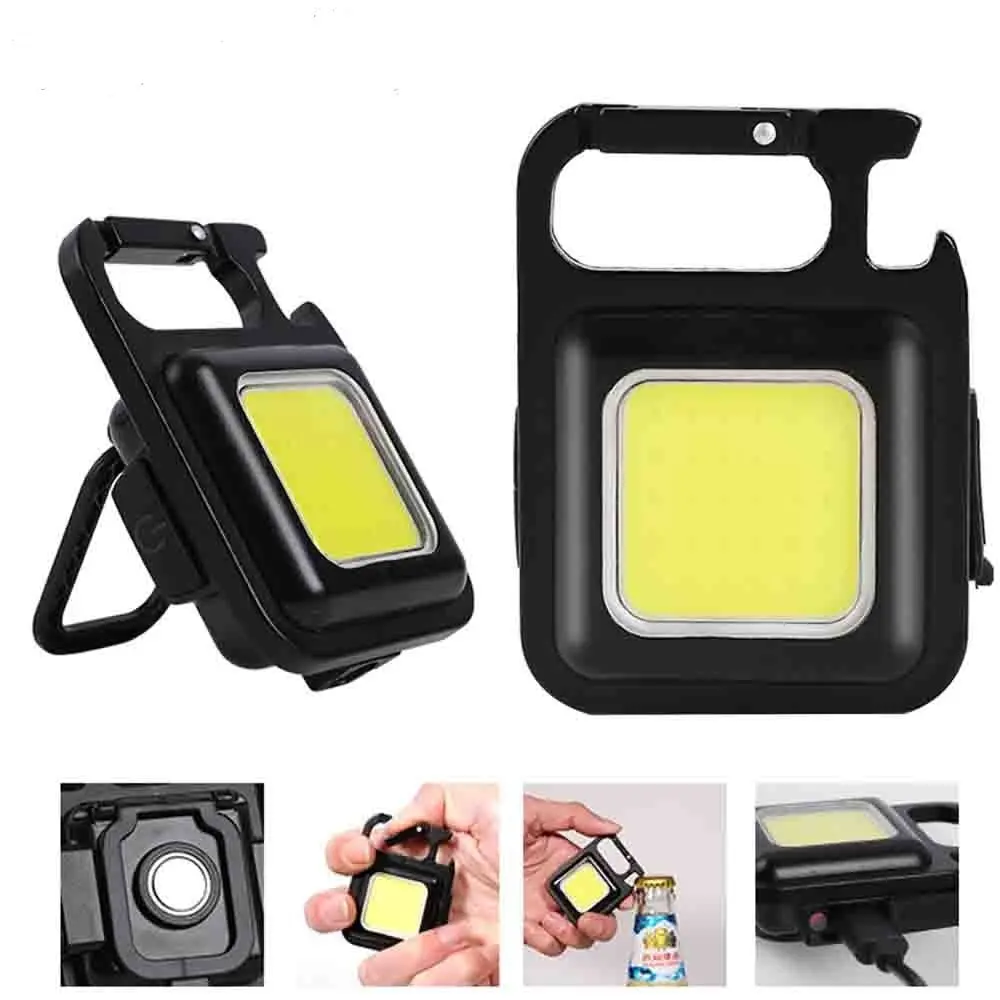 The Bright Beam Rechargeable, Multi-Function Portable Cob Outdoor Camping Keychain Flashlight 1