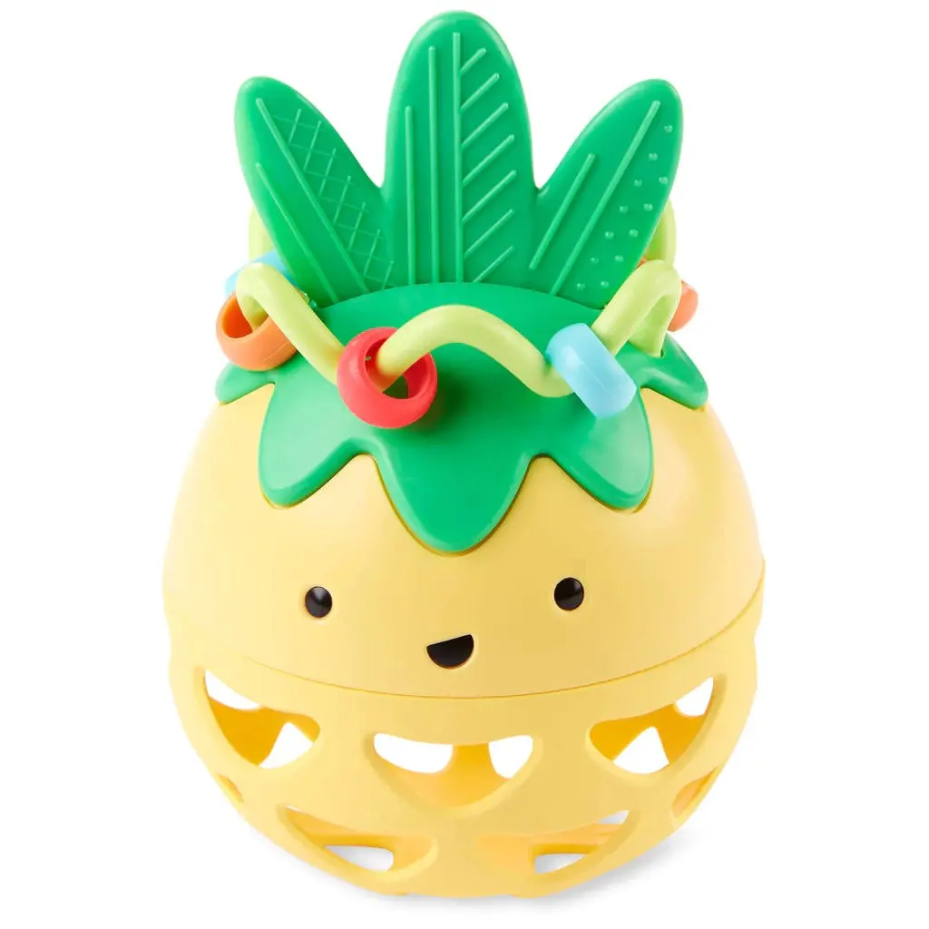 Farmstand Roll Around Pineapple Rattle Baby Toy 1