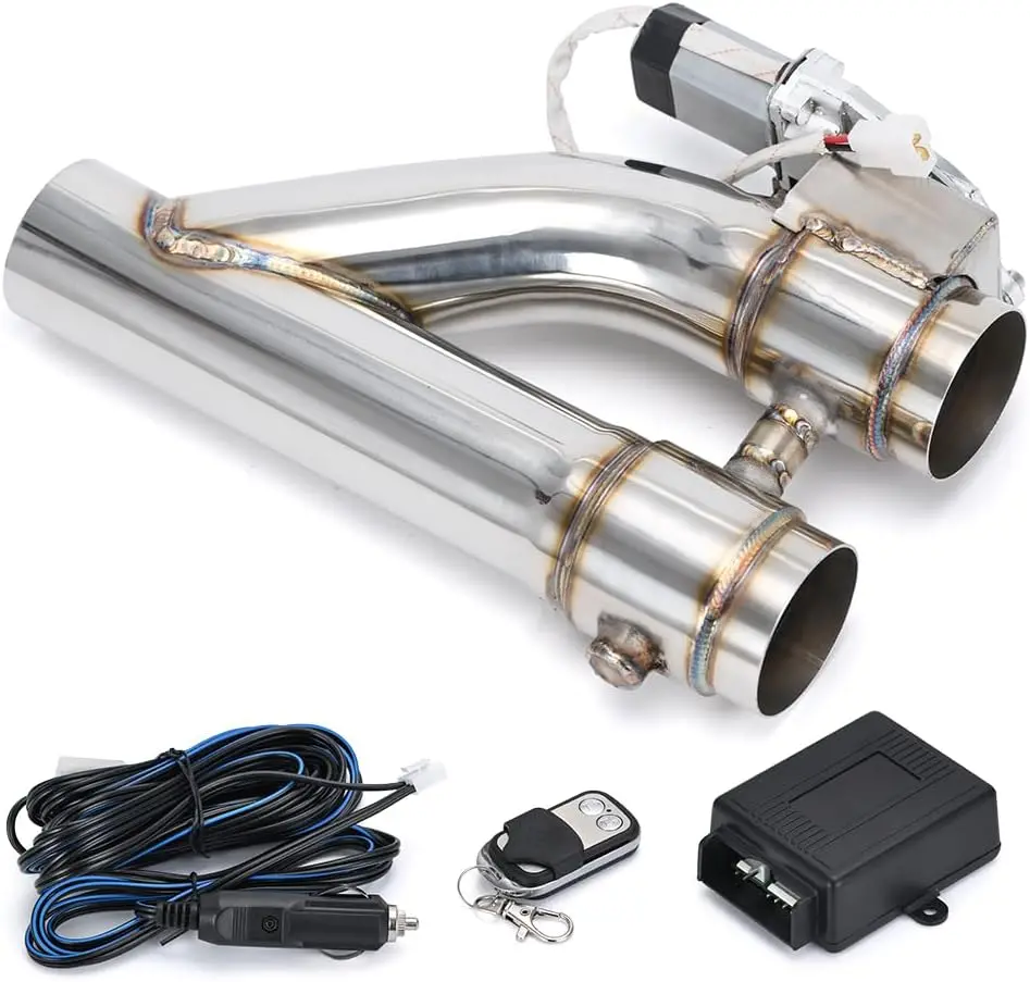 Universal 3 Inch Stainless Steel Exhaust Valve Pipe Kit 1