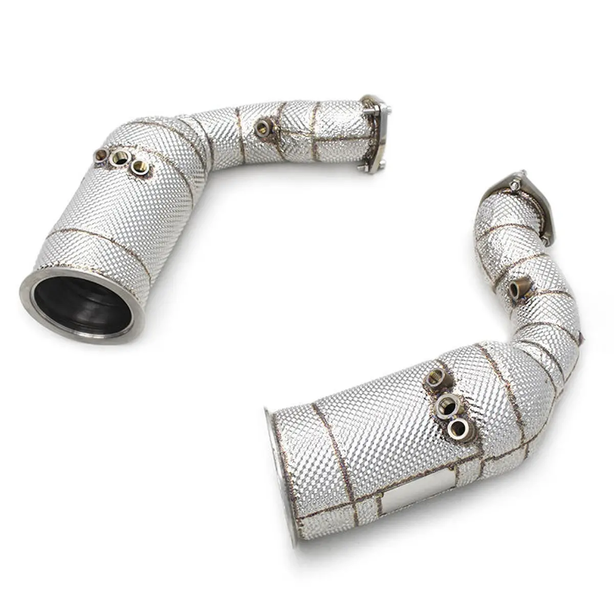 High Flow Catted 304 Stainless Exhaust Downpipe For Audi Rs Q8 Sq8 4.0T 1