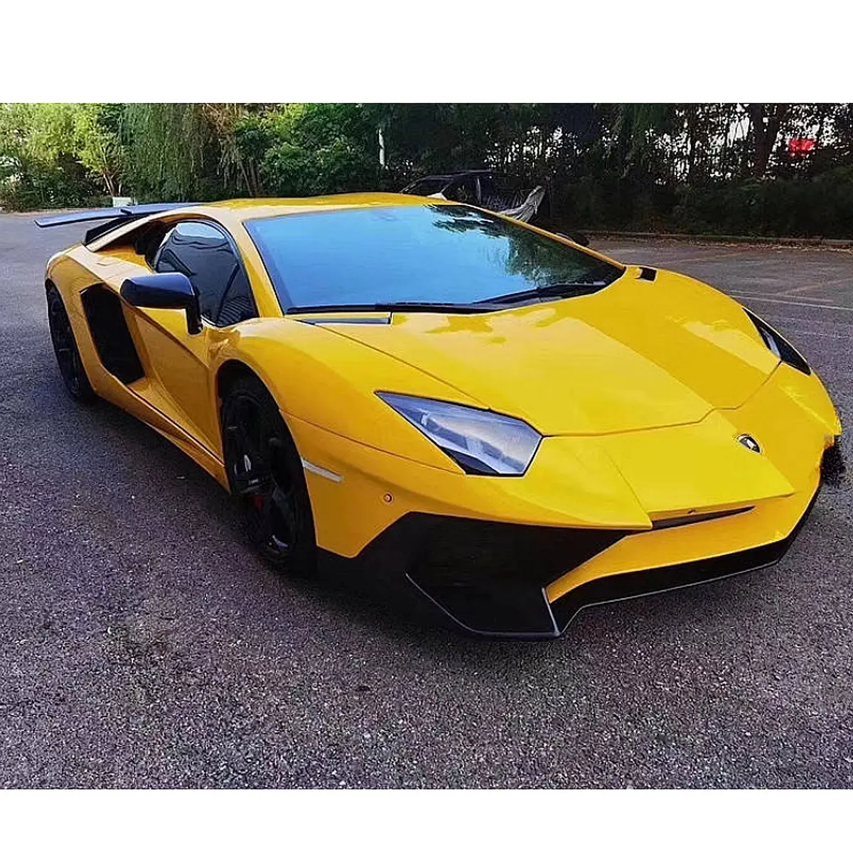 Lp750 Sv Style Semi Carbon Fiber Front Bumper For Lamborghini Aventador Lp700 Lp720 Upgrade 1