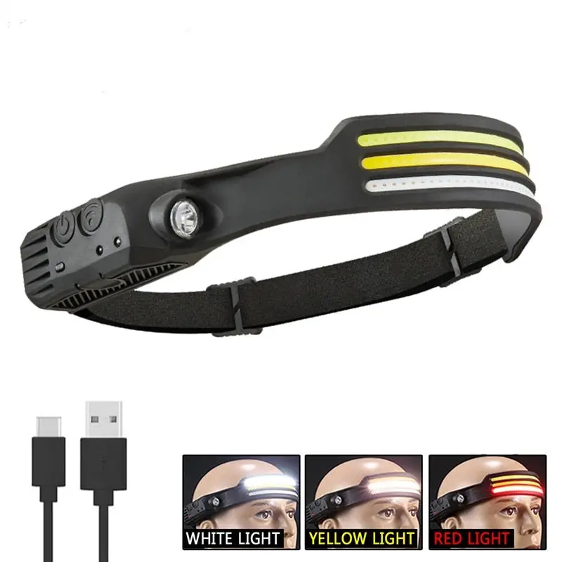 Bright Beam Zebra  Led Cob+Xpe Alternating Color Headlamp Multi Stripes 5