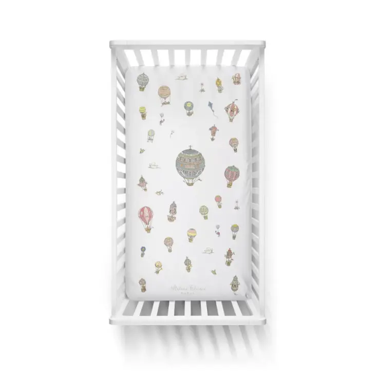 Fitted Sheet Satin - Hot Air Balloons 1