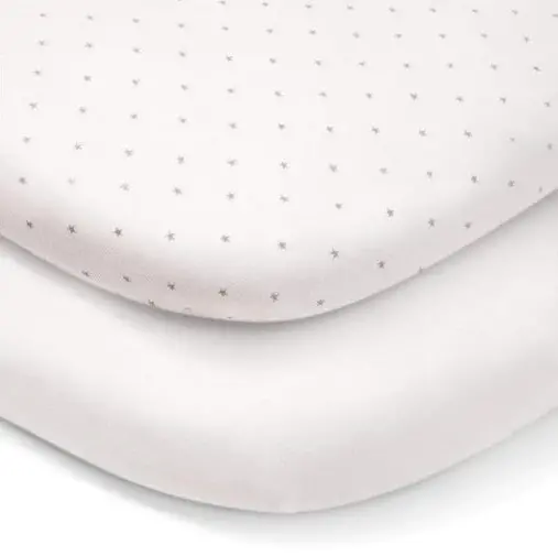 Lua Bedside Bassinet Sheets (2 Pack) Various Colours 1
