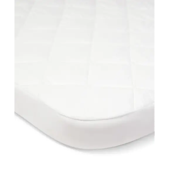 Lua Bedside Bassinet Mattress Protector - White 1