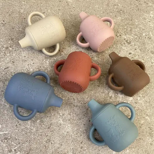 Aiko Silicone Cup With Sippy Lid Various Colours 1