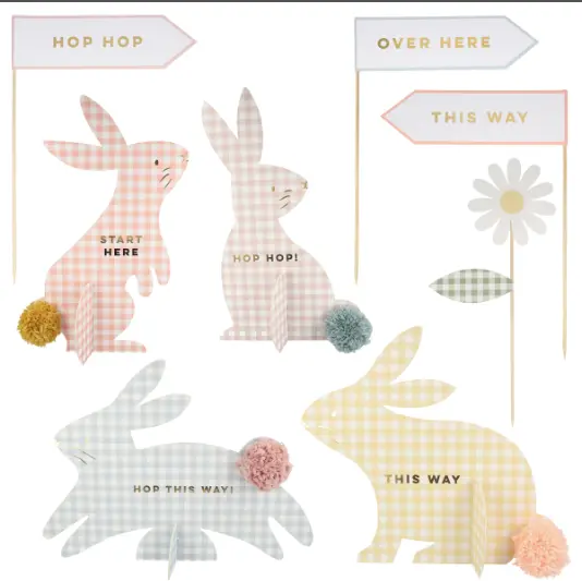 Gingham Bunnies Egg Hunt Kit 1