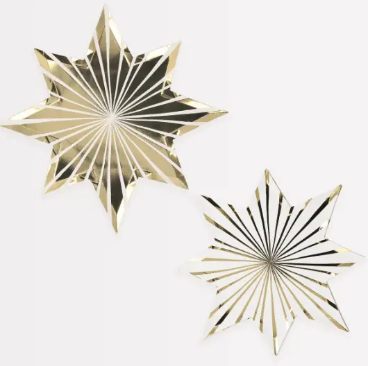 Gold Stripe Star Plates 1